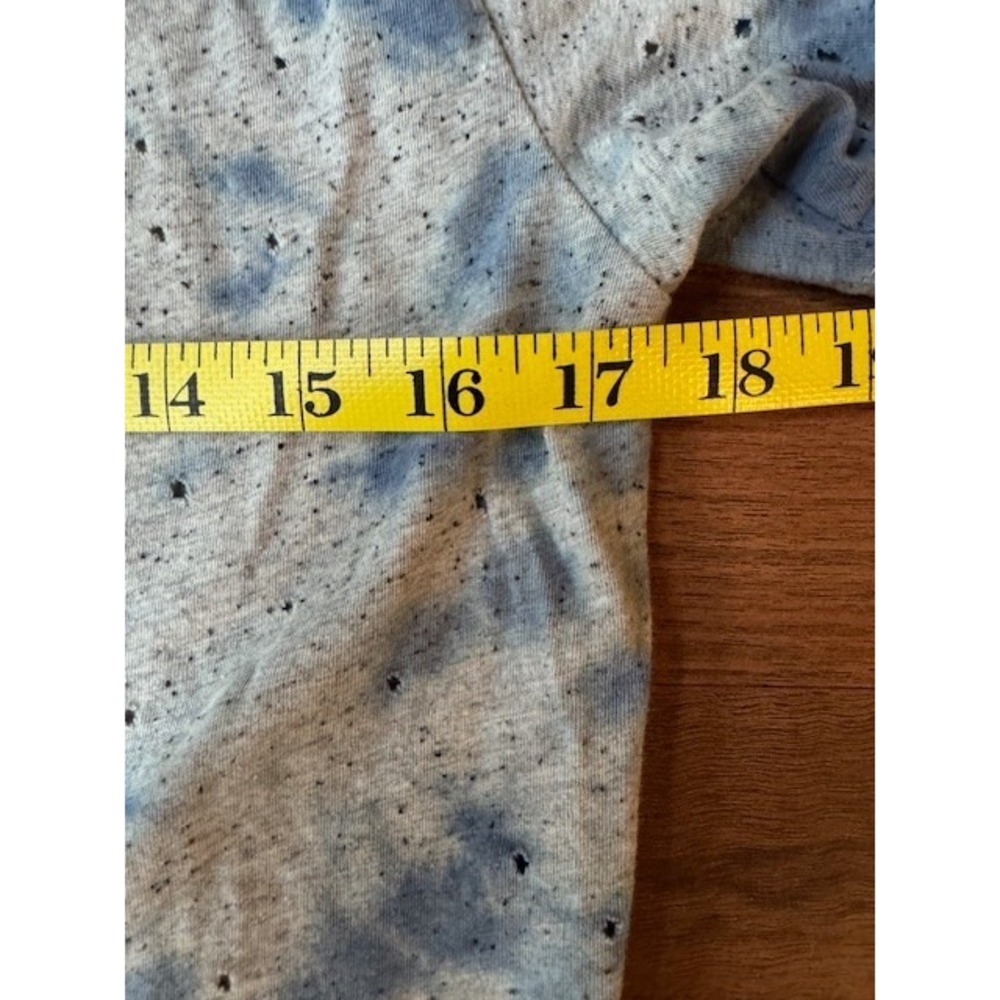Guess Tie Dye T Shirt Mens XS Short Sleeve Crewneck White Blue Destroyed Holes - Picture 10 of 14